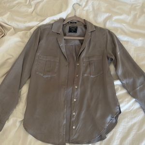 A&F Silk Button Down Top